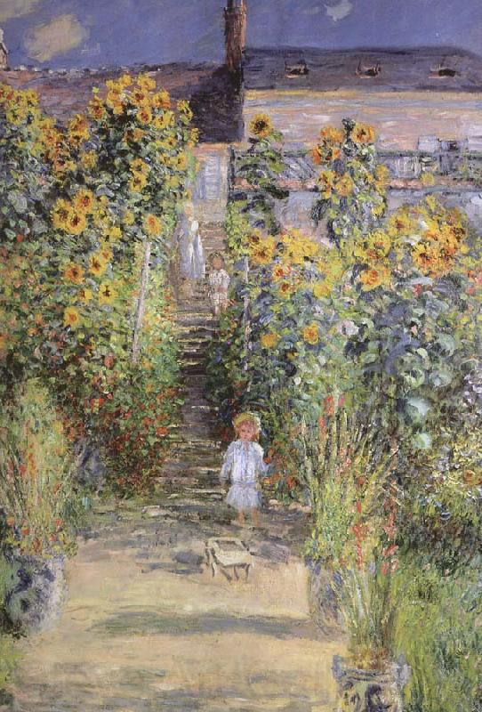 Claude Monet The Artist-s Garden at Veheuil Norge oil painting art
